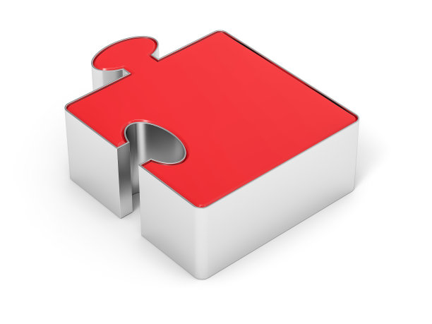 3D孤立拼图。业务团队合作进展概念图片下载