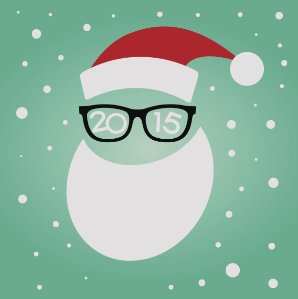 矢量设计新年与圣诞老人图片下载