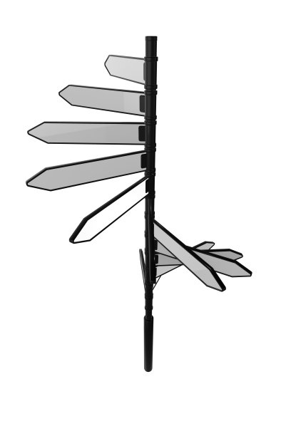 路标-空白路标-白色背景图片下载