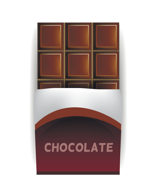矢量巧克力棒包装图片下载