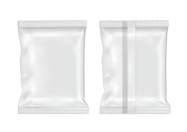 白色空白箔食品零食包装的薯条，糖果。图片下载