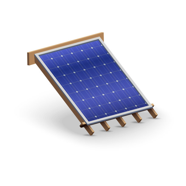 屋顶上的图标太阳能电池板覆盖图片下载