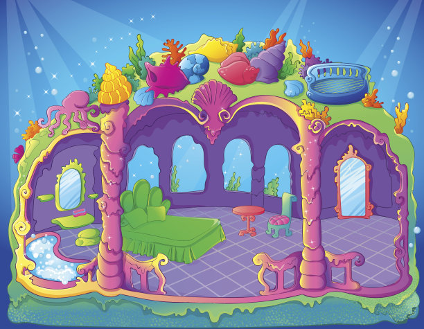 童话般的奢华美人鱼卧室图片下载