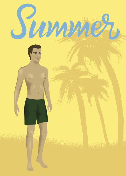 沙滩上的男子图片下载