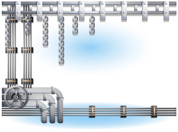卡通矢量插图水管墙与分离层图片下载