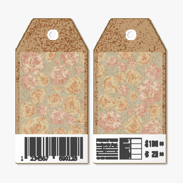 两面矢量标签设计，用硬纸板销售标签图片下载