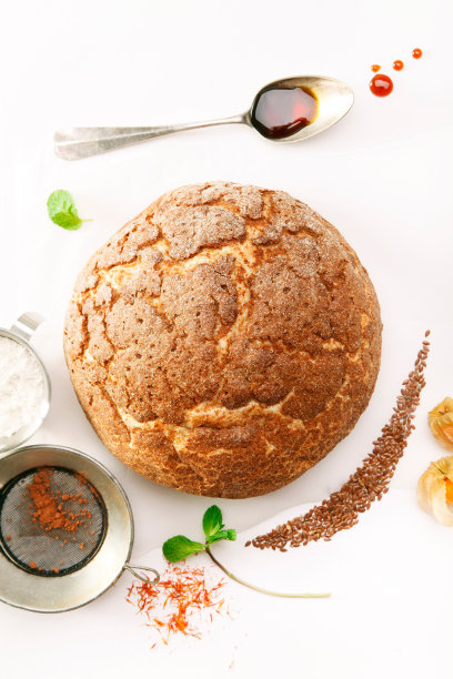 新鲜的圆面包图片下载