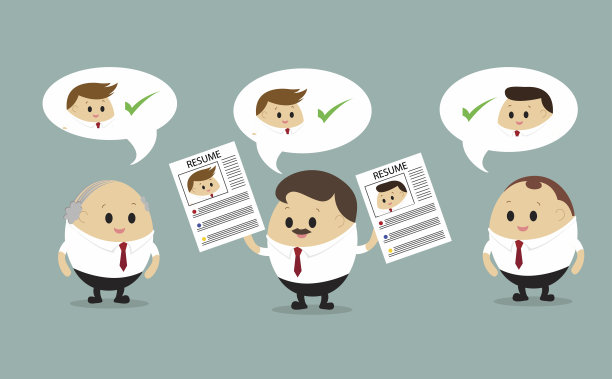 商人正在讨论雇用雇员以寻找最佳人选。素材图片