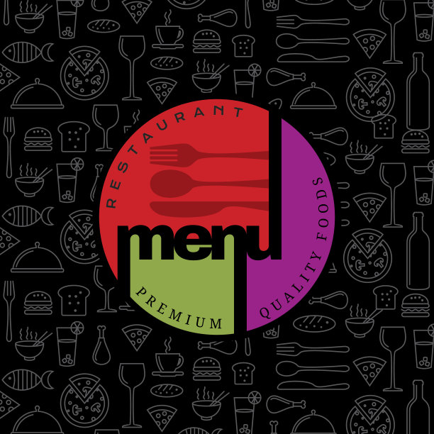 餐厅菜单卡设计。图片下载