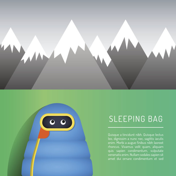睡袋插图图片下载