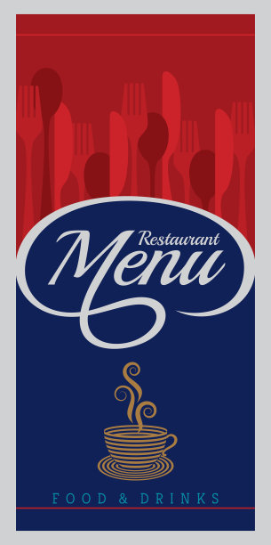 餐厅菜单卡设计。图片下载