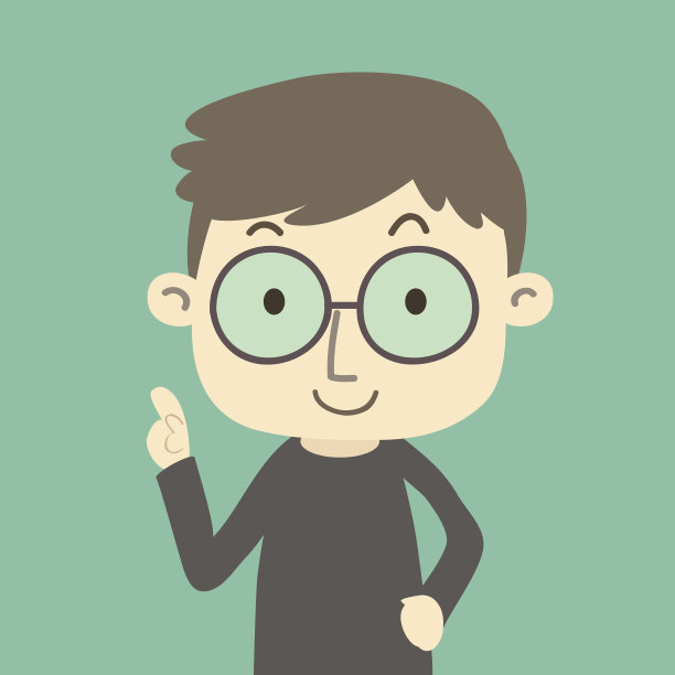 微笑的卡通男子图片下载