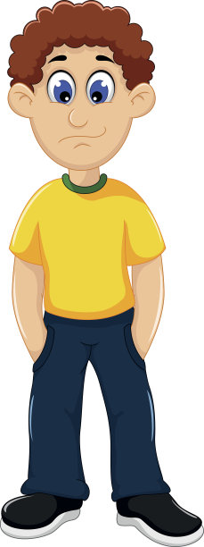 可爱男人卡通站立图片下载