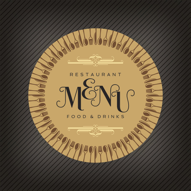 餐厅菜单卡设计。图片下载