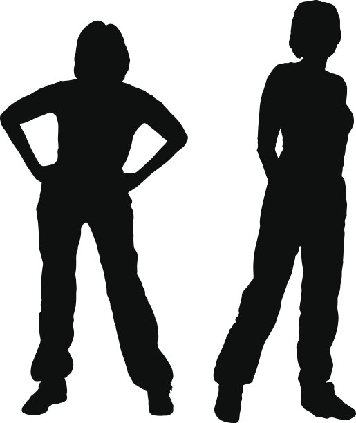 一个女人的矢量剪影。图片下载