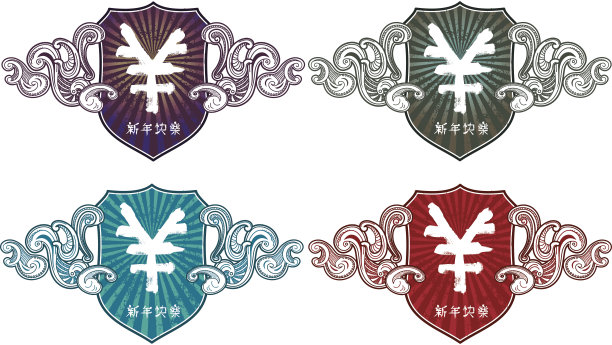 四名中国盾牌图片下载