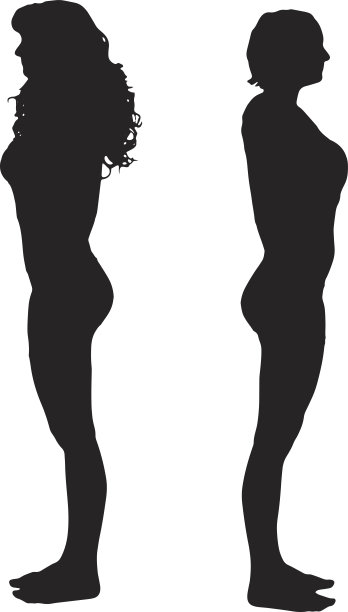 一个女人的矢量剪影。图片下载