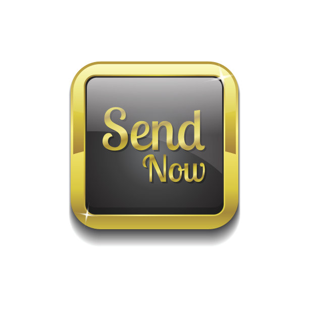 现在发送金色矢量图标按钮图片下载