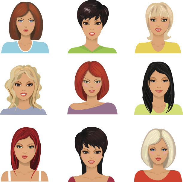 一幅美丽年轻女子的肖像集图片下载