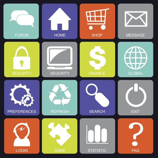 社交媒体图标广场图片下载