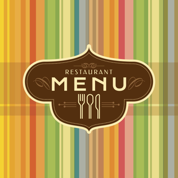 餐厅菜单卡设计。图片下载