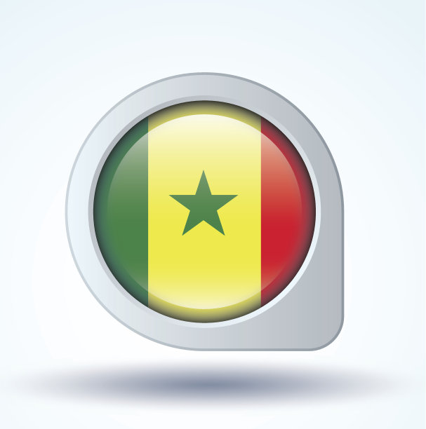 塞内加尔国旗，矢量图图片下载