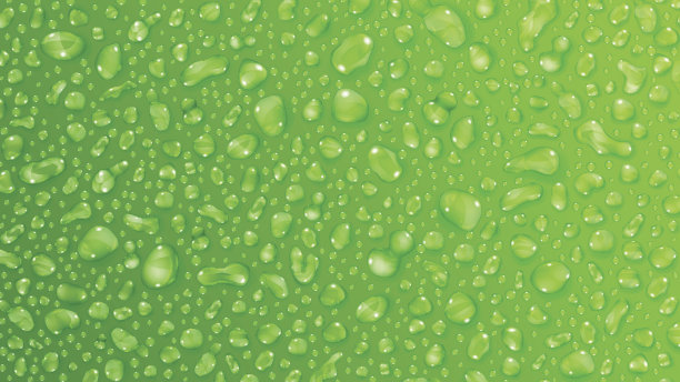 绿色背景的水滴图片下载