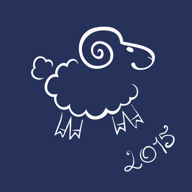 轻松的羔羊——新年的象征图片下载