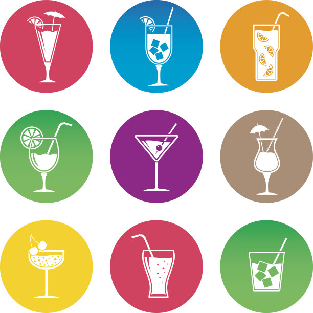 鸡尾酒图标设置图片下载