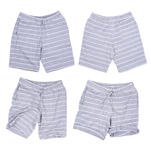 灰色休闲短裤孤立系列图片下载