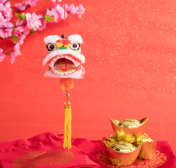 中国传统舞狮元宝图片下载