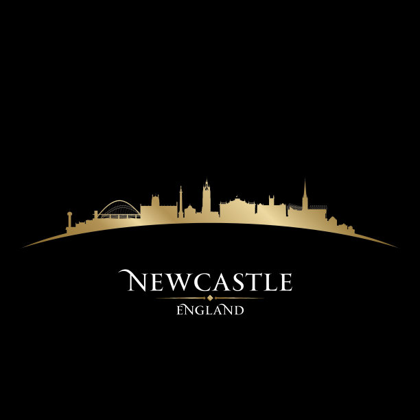 英国纽卡斯尔城市的轮廓线图片下载