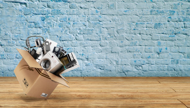 家电集团白色冰箱、洗衣机、炉子、微波炉图片下载