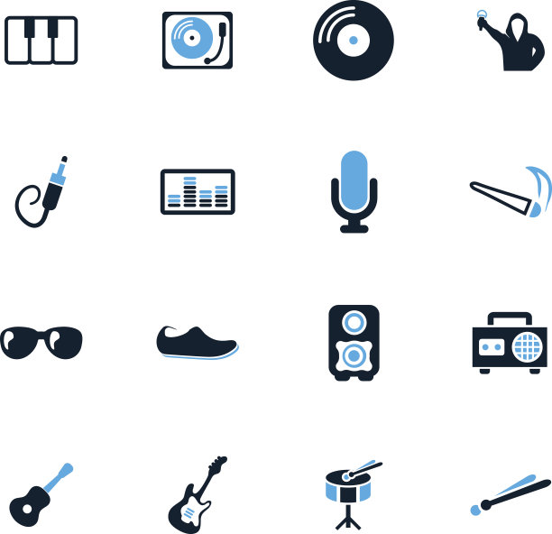 迪斯科或俱乐部图标集图片下载