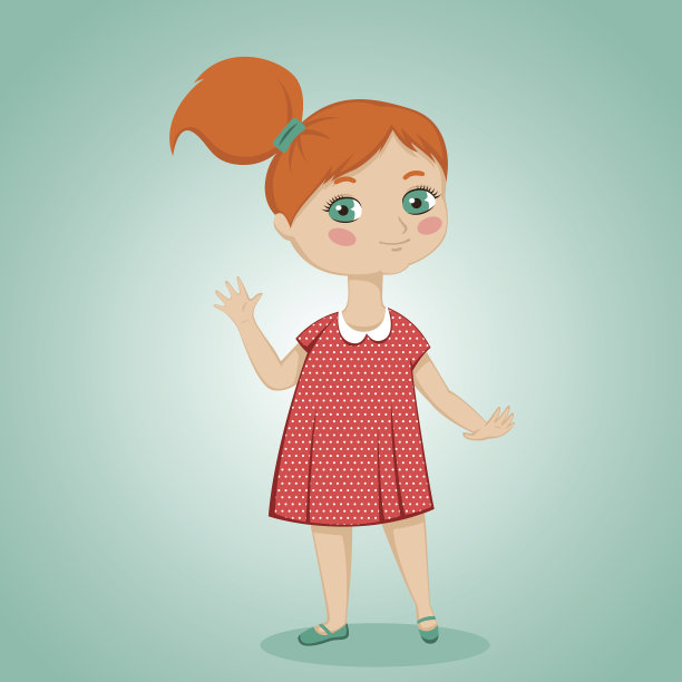 红头发的小女孩图片下载