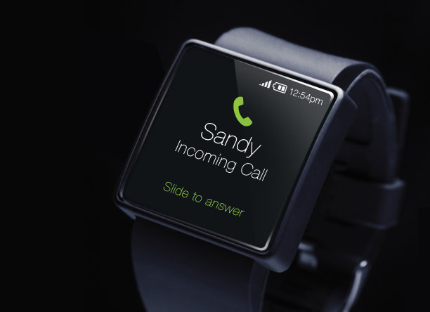 来电图标与智能手表。图片下载