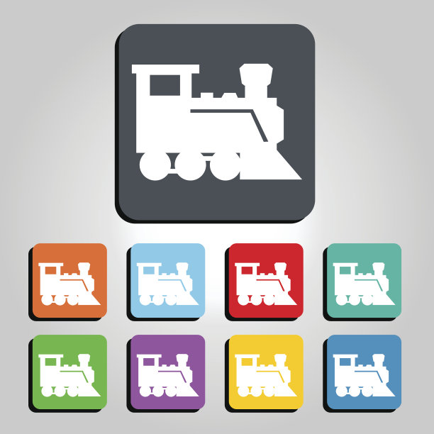 火车矢量图标说明图片下载