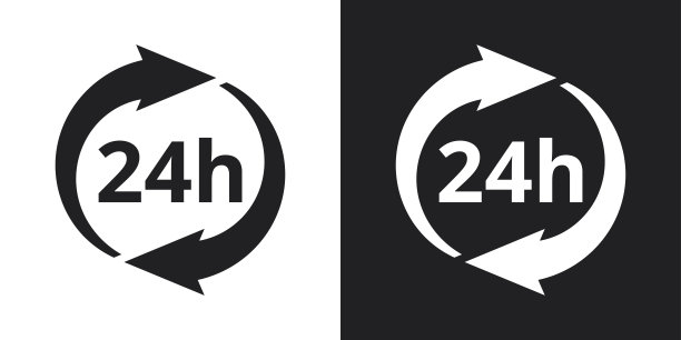 24小时图标双色版图片下载