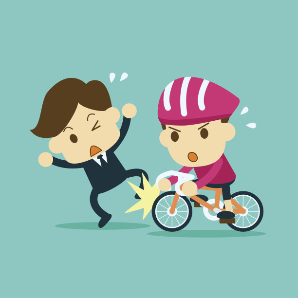 骑车人骑自行车撞行人图片下载