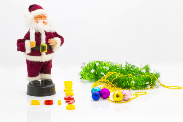 圣诞老人和蜡烛图片下载