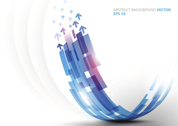 抽象蓝色曲线线形背景矢量设计图片下载
