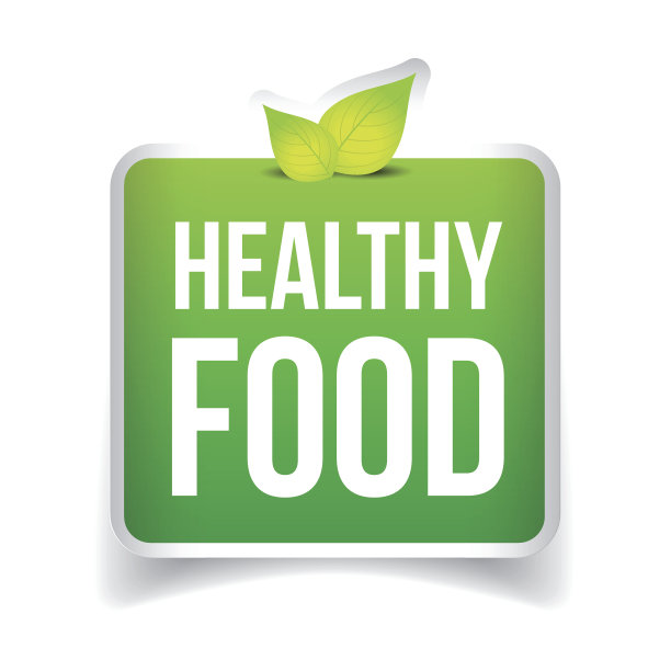 健康食物标签绿色图片下载