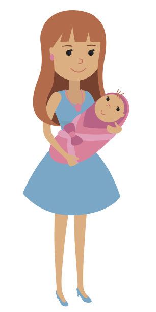 年轻的母亲带着一个新生儿图片下载