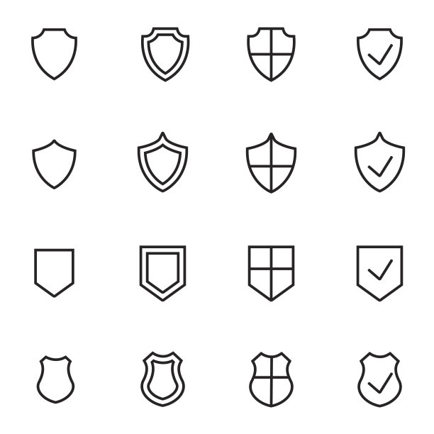 矢量线屏蔽图标设置素材图片