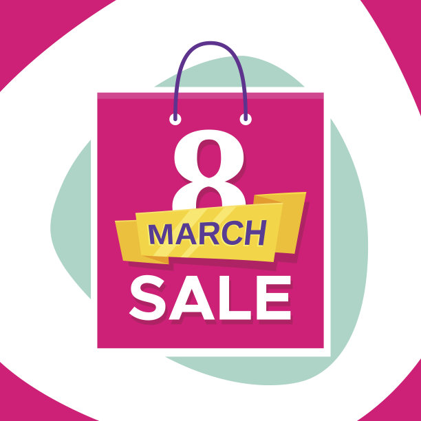 矢量促销横幅设计为8月3月销售图片下载