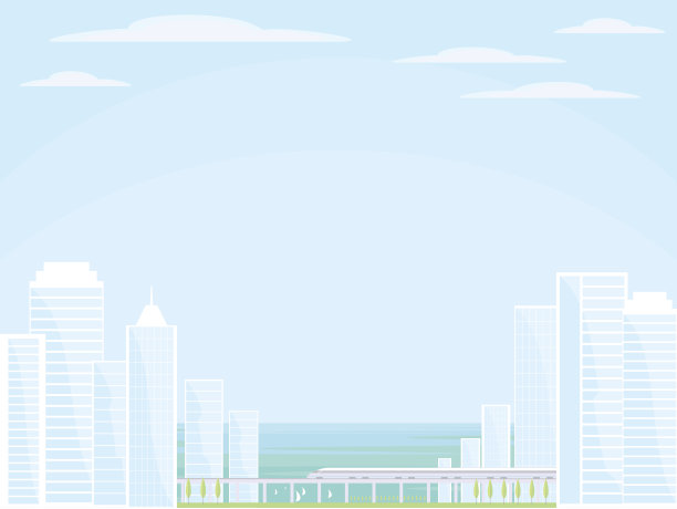 现代海滨城市图片下载