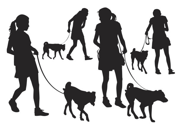 带着狗的女孩图片下载