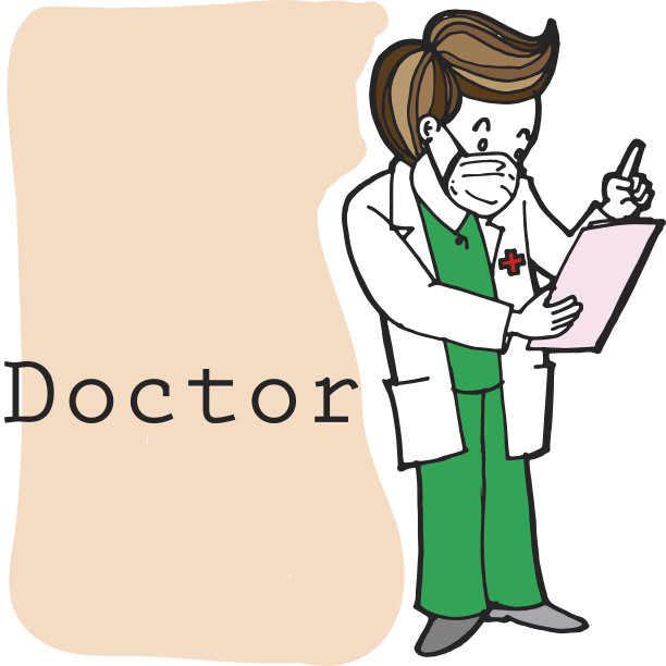 博士矢量卡通人物图片下载
