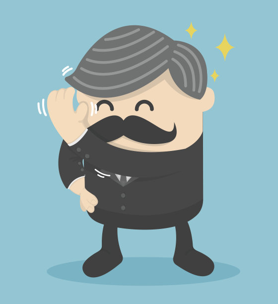 一个剪了新发型的秃顶男人。图片下载