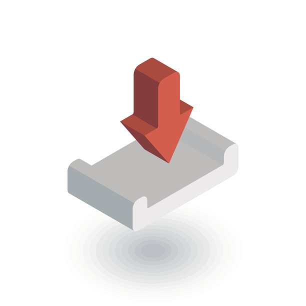 装载货物等距平面图标。三维向量素材图片